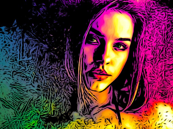 MultiColor Girl by W Scott